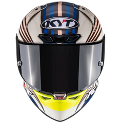 KYT KX1 John McGuiness replica helmet head on