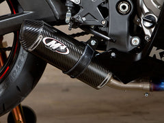 M4 Exhaust Street Slayer Slip-On System with Carbon Fiber Canister - KA9924