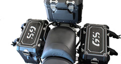 TechSpec BMW R1200/1250 GS (2014-Current) Black on Gray Left = 44 ltr, Right = 36 ltr. ST Pannier Guards