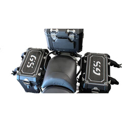TechSpec BMW R1200/1250 GS (2014-Current) Black on Gray Left = 44 ltr, Right = 36 ltr. ST Pannier Guards
