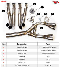 M4 Exhaust Universal Header Kit - BM9100 BMW S1000RR 2020-26
