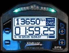 Starlane Athon XS Tachometer - Shift Light - Track Mapping - Water Temp and Gear Inputs for Kart