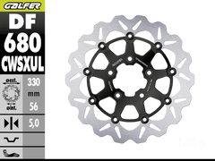 Galfer Harley Davidson Pan America 1250 / Special Front Brake 330mm Billet Floating Rotor (Bright Black)