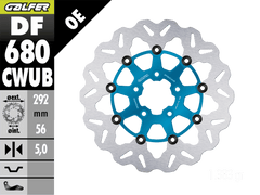 Galfer Harley Davidson Soft Tail Front Brake 292mm Billet Floating Rotor (Blue) (00-17)