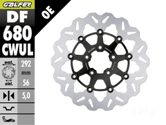 Galfer Harley Davidson Soft Tail Front Brake 292mm Billet Floating Rotor (Bright Black) (00-17)
