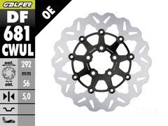 Galfer Harley Davidson FXD Dyna Rear Brake Billet Floating Rotor (Bright Black) (00-12)