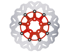 Galfer Harley Davidson Dyna Wide Glide Front Brake Billet Floating 300mm Rotor (Red) (10-17)