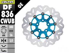 Galfer Harley Davidson Road King Rear Brake Billet Floating Rotor (Blue) (16-19)