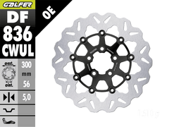 Galfer Harley Davidson Soft Tail Rear Brake Billet Floating Rotor (Bright Black) (15-19)