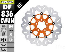 Galfer Harley Davidson Soft Tail Rear Brake Billet Floating Rotor (Orange) (15-19)