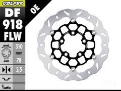 Galfer Triumph Bonneville Front Brake 310mm Floating Rotor (09-17)