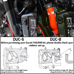 Ducati 749 S 2003-2007 7 Piece Samco Sport OEM Design Hose Kit