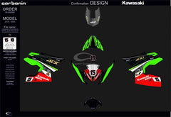 Carbonin Complete Fairing Decal Replica Kawasaki Ninja 400