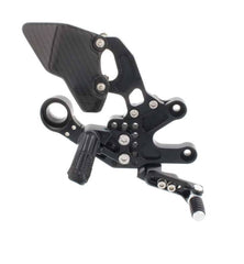 ATTACK PERFORMANCE REAR SET KIT, HON CBR1000RR 08- , W/ SHIFT LEVER, BLACK