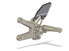 ATTACK PERFORMANCE REAR SET KIT, YAM R6 06- , AERO HARD (CARBON HEEL GUARDS)