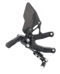 ATTACK PERFORMANCE REAR SET KIT, TRIUMPH 675 06- , BLACK