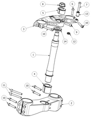 ATTACK PERFORMANCE TRIPLE CLAMP KIT, GP, ZX-10 11-15 (REPLACEMENT PARTS)