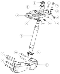 ATTACK PERFORMANCE TRIPLE CLAMP KIT, GP, ZXR636 13- BLACK (REPLACEMENT PARTS)
