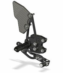 ATTACK PERFORMANCE REAR SET KIT, GSXR600/750 06-10 , W/SHIFT LEVER, BLACK