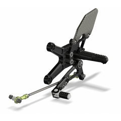 ATTACK PERFORMANCE REAR SET KIT, ZX6R 05- , ZX6R-636 13- , BLACK