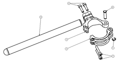 ATTACK PERFORMANCE HANDLE BAR KIT, 50MM, BLACK (REPLACEMENT PARTS)