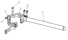 ATTACK PERFORMANCE HANDLE BAR KIT, 55MM, BLACK (REPLACEMENT PARTS)