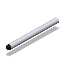 ATTACK PERFORMANCE HANDLE BAR TUBE WITH OUTER END CAP, 245MM, SILVER