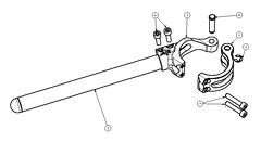 ATTACK PERFORMANCE HANDLE BAR KIT, 55MM, BLACK (REPLACEMENT PARTS)