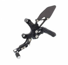 ATTACK PERFORMANCE REAR SET KIT W/SHIFT AND BRAKE LEVERS, DUCATI , BLACK