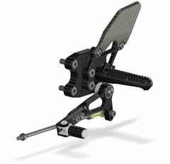 ATTACK PERFORMANCE REAR SET KIT, GSXR1000 07-08, BLACK