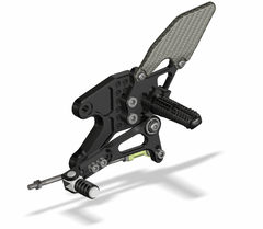 ATTACK PERFORMANCE REAR SET KIT, YAM R3 2015- , BLACK