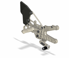 ATTACK PERFORMANCE REAR SET KIT, YAM R6 06- , AERO HARD (CARBON HEEL GUARDS)
