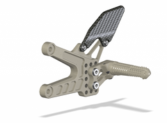ATTACK PERFORMANCE REAR SET KIT, YAM R6 06- , AERO HARD (CARBON HEEL GUARDS)