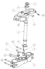 ATTACK PERFORMANCE TRIPLE CLAMP KIT, GP, YZFR6 17- (REPLACEMENT PARTS)