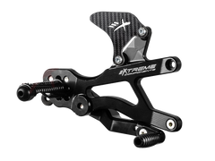 Extreme Components Rearset Yam R6 06-21 STD/GP black w carbon heel