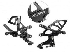 Extreme Components Rearsets RSV4 17-20 STD shift black with alum heel