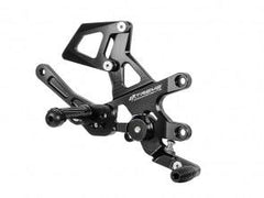 Extreme Components Rearsets RSV4 17-20 STD shift black with alum heel