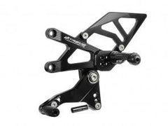 Extreme Components Rearsets RSV4 17-20 STD shift black with alum heel