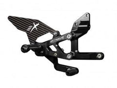 Extreme Components rearset V4 & streetfighter STD/GP black w carbon