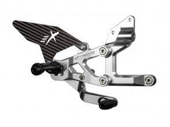 Extreme Components rearsets V4 & streetfighter STD/GP silver w carbon