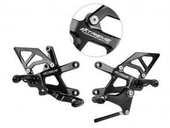Extreme Components GP EVO rearset STD black heel Kawasaki ZX10R 16-21
