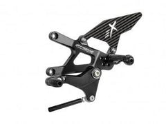 Extreme Components rearsets ZX10R 16-20 STD shift black w carbon guard