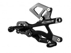 Extreme Components Rearset Yam R6 06-21 STD/GP Black w alum heel