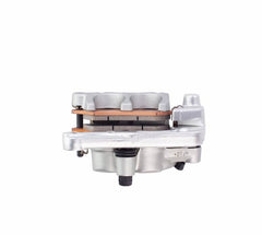 Brembo Caliper, PF 2x24mm, w/ pads BRM11E HH, Off-Road, Floating w/ Bracket, Cast 2-Piece, Left, Front, Silver