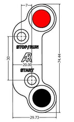 APX Racing TWO BUTTON RACE SWITCH 2019+ KAWASAKI ZX-6R 636 BRAKE MASTER OFFSET