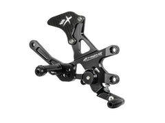 Extreme Components Rearset RSV4 17-20 STD shift black with carbon heel