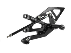 Extreme Components Rearsets RSV4 17-20 GP shift black with alum heel