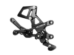 Extreme Components Rearsets RSV4 09-16 STD shift black with alum heel