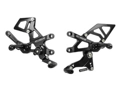 Extreme Components Rearsets RSV4 09-16 STD shift black with alum heel