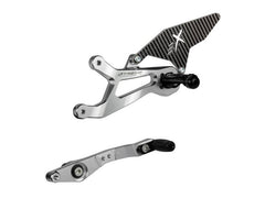 Extreme Components Rearset BMW S1000RR 15-19 STD/GP silver w carbon